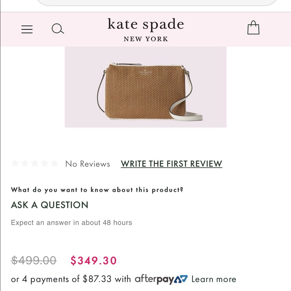 Kate Spade straw crossbody - Picture 3 of 11